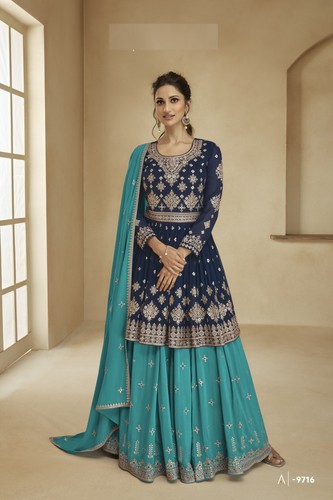 Costume lehenga bleu - costume, marine