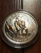CONGO 2021 SILVERBACK GORILLA GORILLE 1 OZ SILVER 1 ONCE ARGENT PURE 