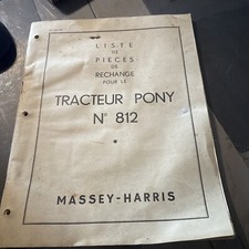 Tracteur Pony 812 liste pièces de rechange 