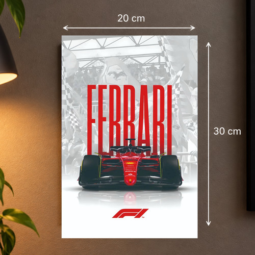 Plaque métal ferrari - f1,