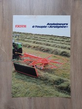 PROSPECTUS TRACTEUR ANDAINEUR FAHR PROSPEKT TRAKTOR TRACTOR BROCHURE 