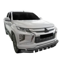 Pare Buffle Pour Mitsubishi L200 2019 +Inox Ø 76mm Shark Double City Guard Noir