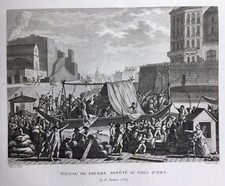 Gravure révolution émeute - révolution,