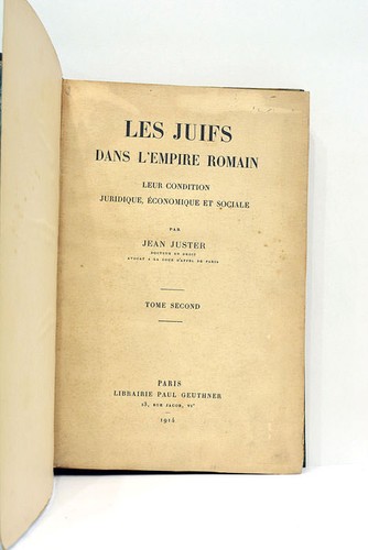 Livre ancien juster les - livre, juifs