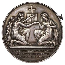 France - médaille / broche de mariage - graveur Petit F. argent poinçon abeille