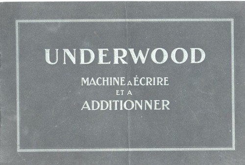 Underwood machine ecrire - underwood., à