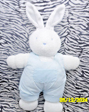 P? KLORANE DOUDOU PELUCHE EPONGE LAPIN BLEU ANCIEN MODELE 35CM BON ETAT