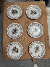 Lot Assiettes à Dessert « Perroquets Exotiques »
