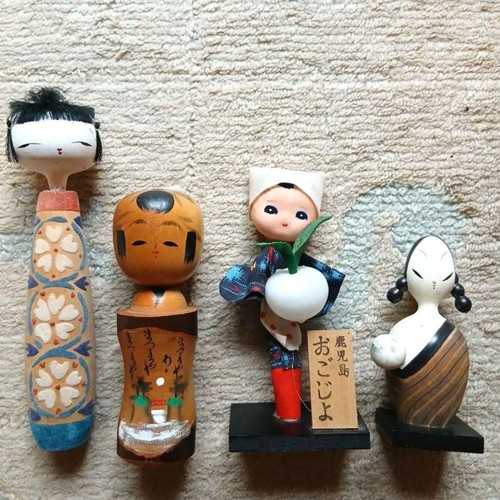 Kokeshi piece set - 4,
