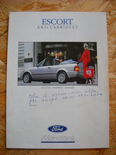 Catalogue brochure ford - ford, escort