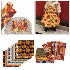 10x Halloween coton tissu couture patchwork artisanat pour fournitures de