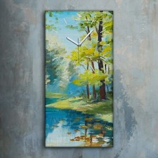 Horloge murale sur toile 30x60