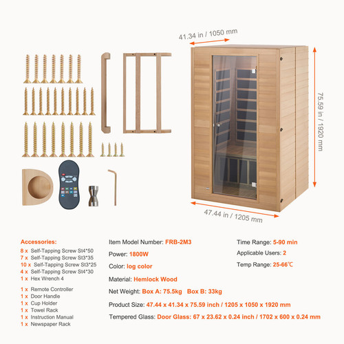 Sauna infrarouge lointain - lointain, en