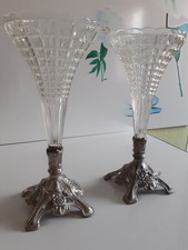  Rare Paire De Vase Tulipier