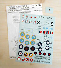 Décalques Maquette Avion 1:72 Decals Carpena 72.38 Lockheed PV-1 Ventura