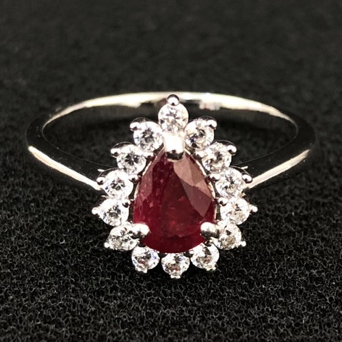 Bague poire argent sterling - bague,
