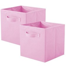 Lot de 2 Boîtes Tiroirs en Tissu Cube de Rangement Pliable Coffre pour Linge ...