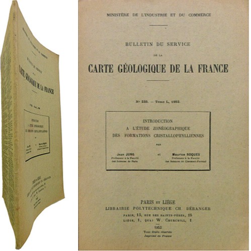 Carte géologique france 1952 - carte,