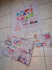 PARURE HOUSSE DE COUETTE TAIE ET DRAP HOUSSE FILLE BECQUET TBE