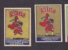 Ancienne  étiquette allumettes Inde   BN13844 Kiltie Kilt Homme 