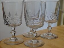 4 ANCIENS VERRES A EAU DECOR TAILLER DE BELLE QUALITE DEBUT 20 EME ht 14,5 cm