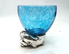 Grande Coupe En Verre RCR Colle-Base Chiocciola Argent 925 CARAPELLI & MINIATI