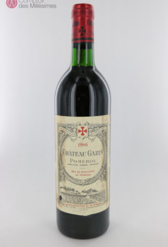 Bouteille chateau gazin 1986 - chateau,