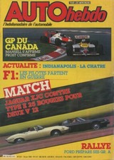 AUTO HEBDO n°527 du 18/06/1986 : Jaguar XJC / Type E - F1 GP Canada - Ford GrA