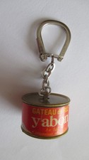 Porte clé vintage, années 60, Boîte 3D Gâteau de Riz YABON, préparé par BANANIA