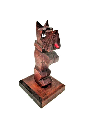 Statuette bois fox - statuette,