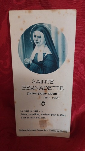 Relique sainte bernadette rare - sainte,