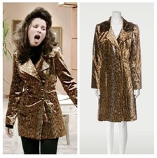 90s Cynthia Rowley 1995 Leopard Velvet Dress Sz 8 Fran Fine The Nanny 