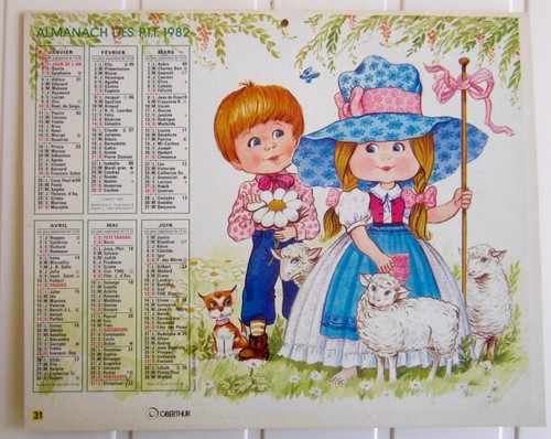 Calendrier almanach des ptt - almanach,