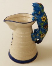 Pot à lait pichet émaux de Louvière faïence craquelée CHAT cat