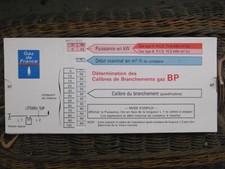 Abaque Calibres de branchements GAZ DE FRANCE
