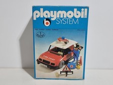 Playmobil 3216 ancien véhicule voiture rouge pompier officiel chef secours...