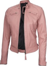 Veste en cuir véritable pour