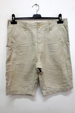 Timberland Homme Taille 31 / 45 Pantalon Beige Bermuda Short Shorts En Lin