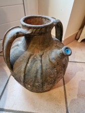 MAI01 Ancienne jarre a huile auvergne pot cruche terre cuite buire