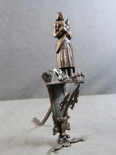 statue of Joan of ArcBronze patinated metal  on a pedestal with fleurs-de-lis