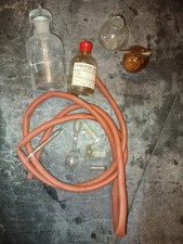 Lot verrerie ancienne de laboratoire  - liqueur jaune - butyro - fioles