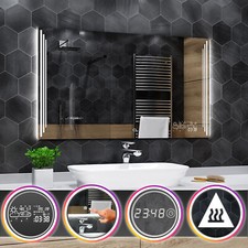 Praga éclairé del Miroir salle de bain Station météo Interrupteur anti-buée