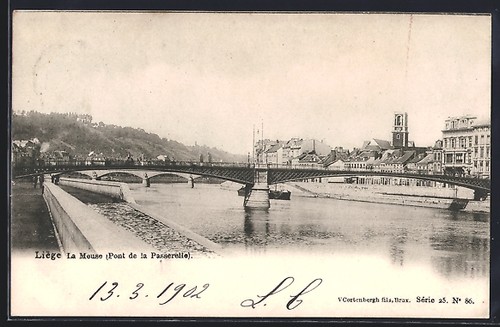 Cpa liége meuse pont - cpa, de