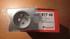 LEGRAND SAGANE 87740 ou 877 40 - Doigt Enjoliveur Prise de Courant Alumat