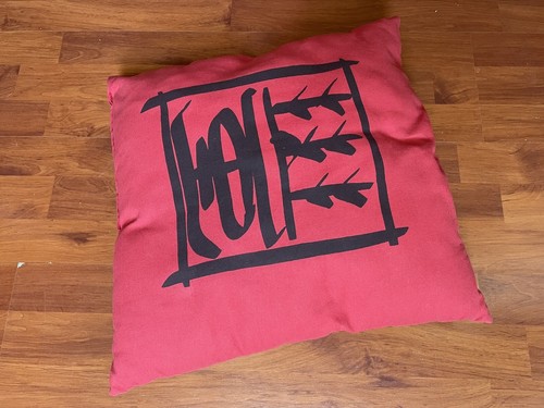 Coussin rouge motif - rouge, zen