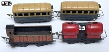JEP lots 4 x wagons marchandises et voitures Pullman échelle O (zéro) sans boîte