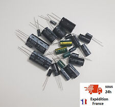 Condensateur chimique électrolytique 0.1uf à 1000uf - 10V 16V 25V 50V
