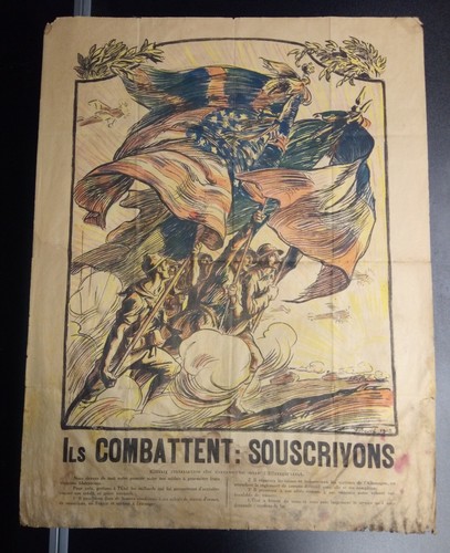 Ancienne affiche guerre 1914 - affiche,