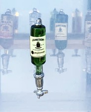 Poupées Maison Jameson Whisky Verre Bouteille en Un Étain Optique 1:12 Échelle