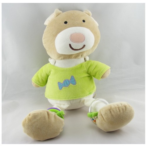 Doudou ours beige - , vert